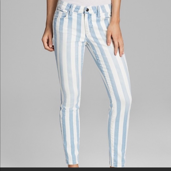 🔥RARE🔥 Joe’s jeans blue white strip skinny jeans - Picture 5 of 6